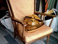 Photo 2 — Fauteuil bois baumann 1980 modèle éventail.